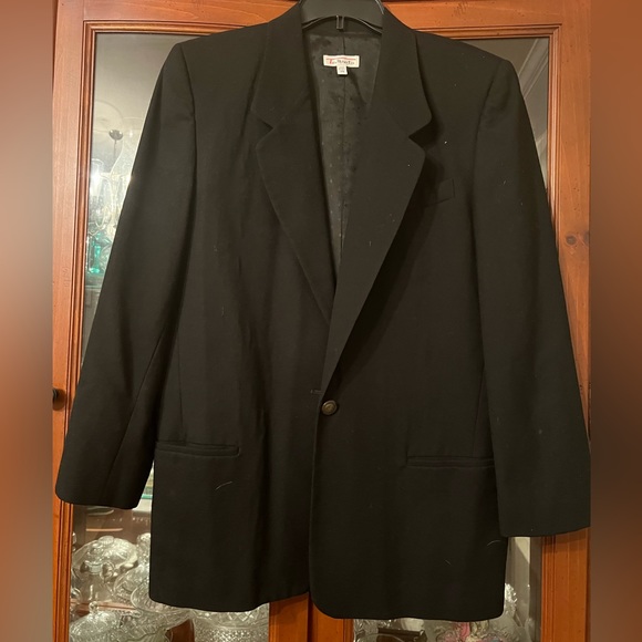 Vintage Talbots Women’s Black Blazer Size 14 - Picture 1 of 4